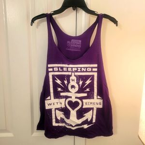 Lady's Purple Sleeping With Sirens Tank